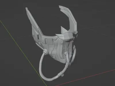 Sci-Fi Facemask Cyberpunk 3D model