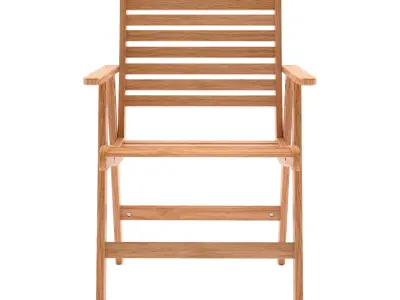 outdoor armchair and table 3D model
