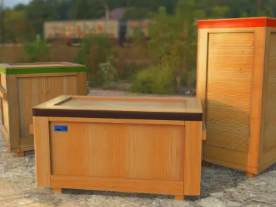 Exterior City Prop Collection - FPS Cover Props Low-poly 3D model