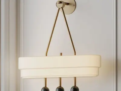 Spate Wall Light by BERT Frank 3D model