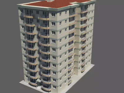 Apartment 10 Floors 3D model