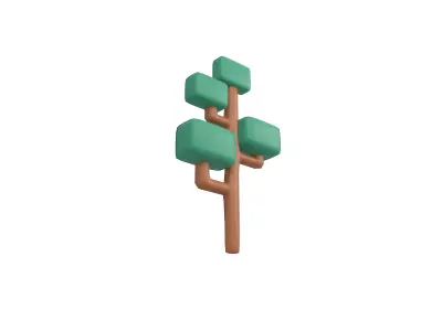 Cartoon Tree v10 003 Low-poly 3D model