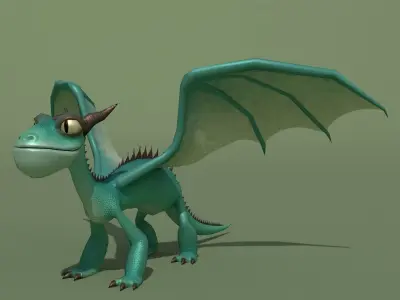 LowPoly Dragon Panteleimon Low-poly 3D model