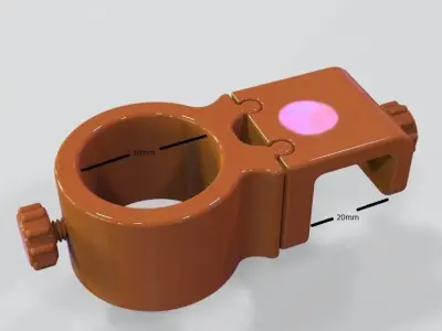 Aquarium Pipe Clip 30mm 3D print model