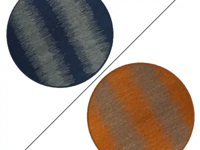 Round Rug Set 253 3D model