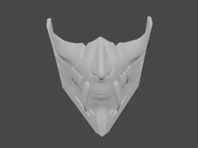 SCI-FI Demon Mask 3D model Low-poly 3D model
