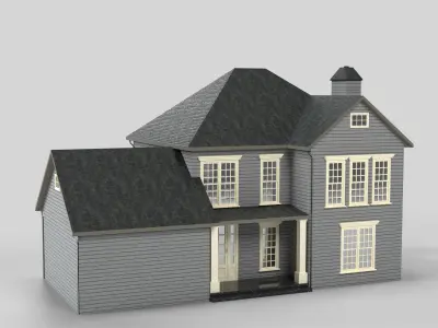 British House Design 16T2 Low-poly 3D model