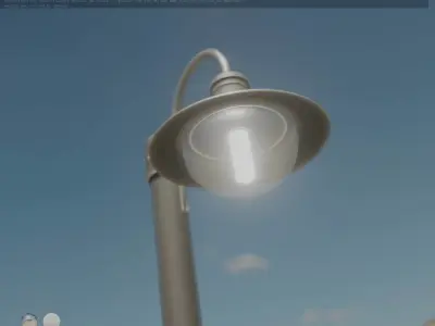 Street Light -7- Basic Version -1 Lamp- Low-poly 3D model