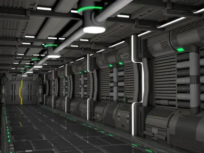 Sci Fi Corridor   3D model