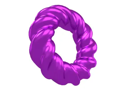Abstract Ring Shape V4 005 Low-poly 3D model