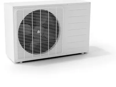 White Air Conditioner With Fan 3D model
