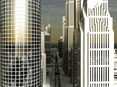 Sci-Fi City 3D model