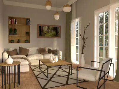 Living room  3D model 22