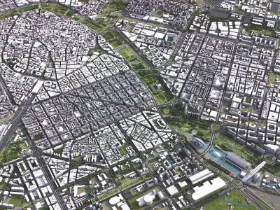 Valencia - 3D City Low-poly 3D model