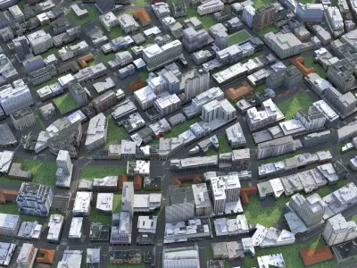 City 92 Low-poly 3D model
