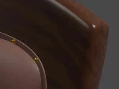 Dining Table - Indonesian teak wood Free 3D model