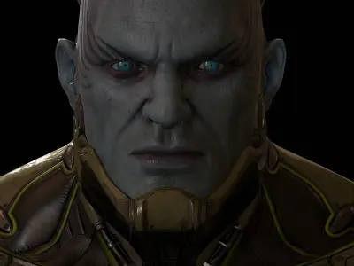 Sci-fi Character  Low-poly 3D model