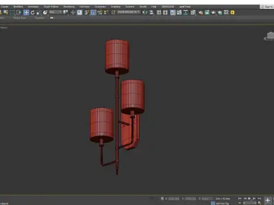 Currey and Co Knowsley Right Wall Sconce Low-poly 3D model