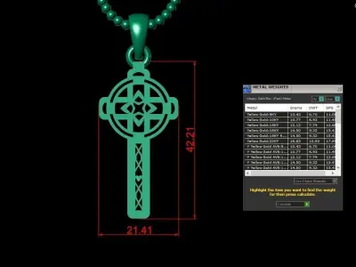 Light Gold Cross New Design  CP 19 3D print model