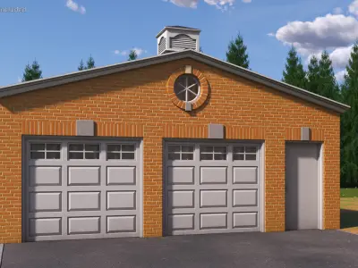 Brick Style Dual Garage 