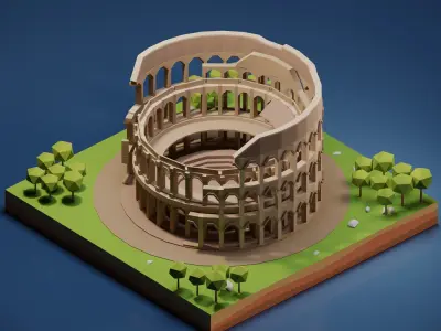 Colosseum Low-poly 3D model
