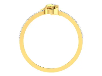 Solitaire Engagement Ring 3dm STL OBJ FBX Render Details 3D print model 2