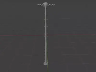 Steel Light Pole 3D model