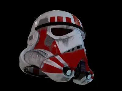 Shocktrooper Helmet Low poly Low-poly 3D model
