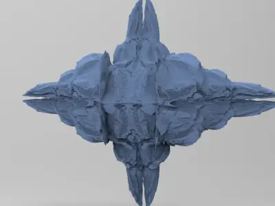 Alien Viking Rune Stone rock series  3D model