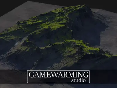 Iceland mountain Pack 3D model