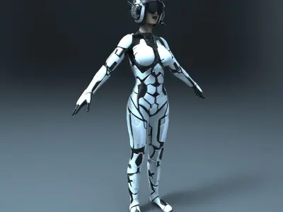 Sci-fi Female Character 3D model