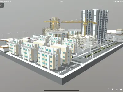 Mumbai city  Low-poly 3D model