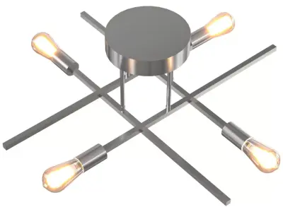 Hannah-Jayne 359 mm Sputnik Modern Linear Flush Mount 3D model