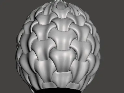 Parametric rattan woven candle 3D print model