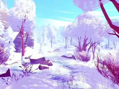 STORY - Northern Nature Low-poly 3D model