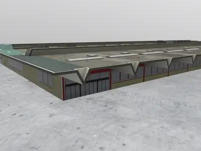 LIMC Terminal 2 Low-poly 3D model