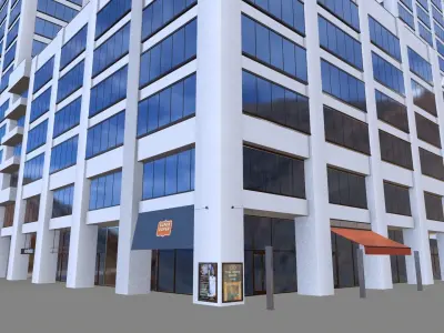 55 Spear Street Building San Francisco Low-poly 3D model