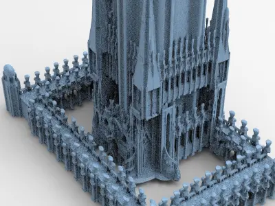 Hyborian stone temple Towers 9  3D model