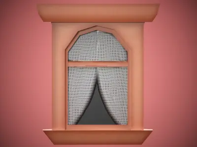 Free stylized windows Free low-poly 3D model