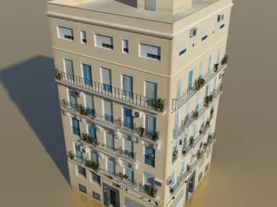 Photorealistic Low Poly Building 3D model