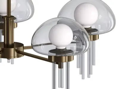 Ceiling chandelier on a rod Lussole GREENSBORO Low-poly 3D model