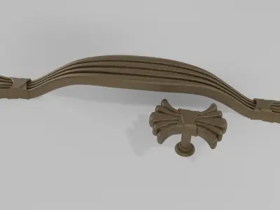 Bronze Furniture Handle 4 3D model