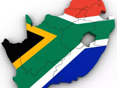 3d Political Map of South Africa 3D model