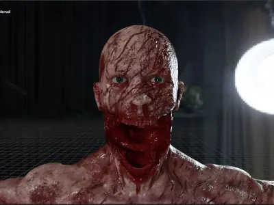 Dead Space Necromorph Walker Low-poly 3D model