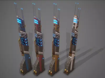 Sci-Fi Building-14 Low-poly 3D model