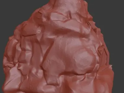 Dwarf statue carved into the rock 3D print model