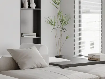 Modern-style villa interior 3D model