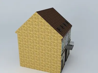 18th Century House European Style Low-poly 3D model
