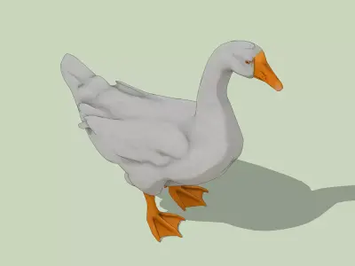 White Goose Low-poly 3D model