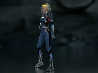  Meredith Vickers Prometheus Low-poly 3D model